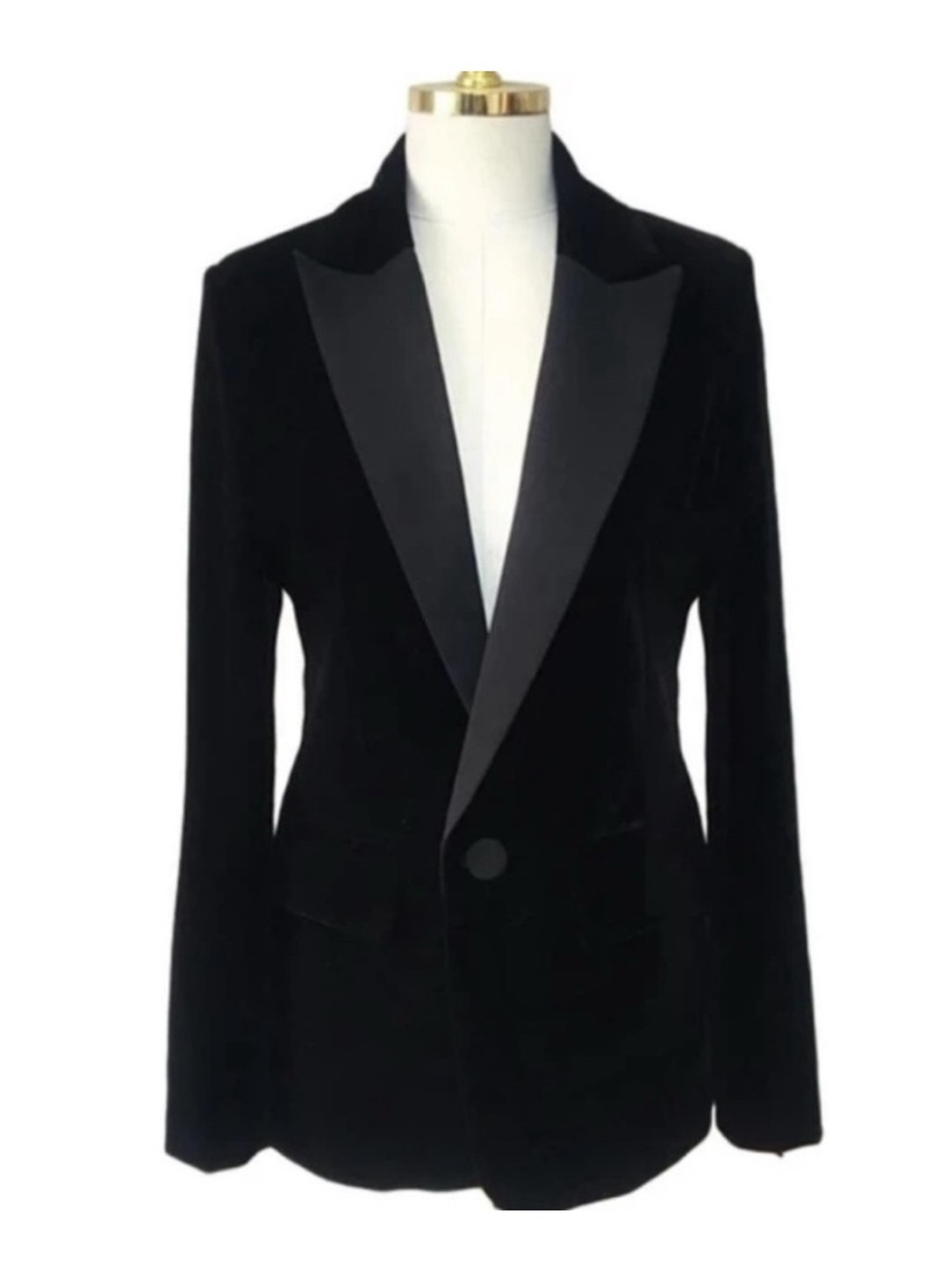 JASON WU WOMEN SILK TRIM VELVET BLAZER